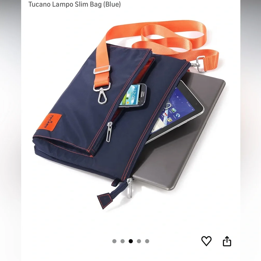 Tucano Lampo slim shoulder bag for iPads 13” MacBook pro air, Designed In Italy